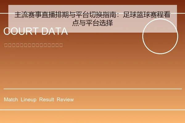 主流赛事直播排期与平台切换指南：足球篮球赛程看点与平台选择